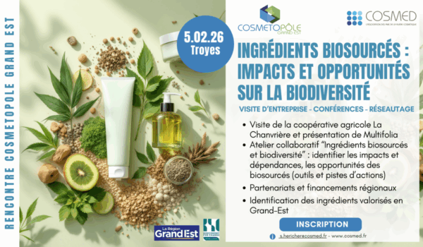 Annonce journée ingrédients biosourcés en cosmétiques